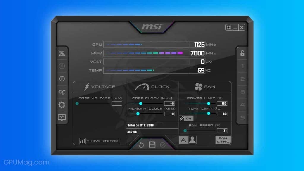 2022年最佳GPU监控和基准测试工具MSI Afterburner 使用指南-第1张图片-嘻嘻笔记